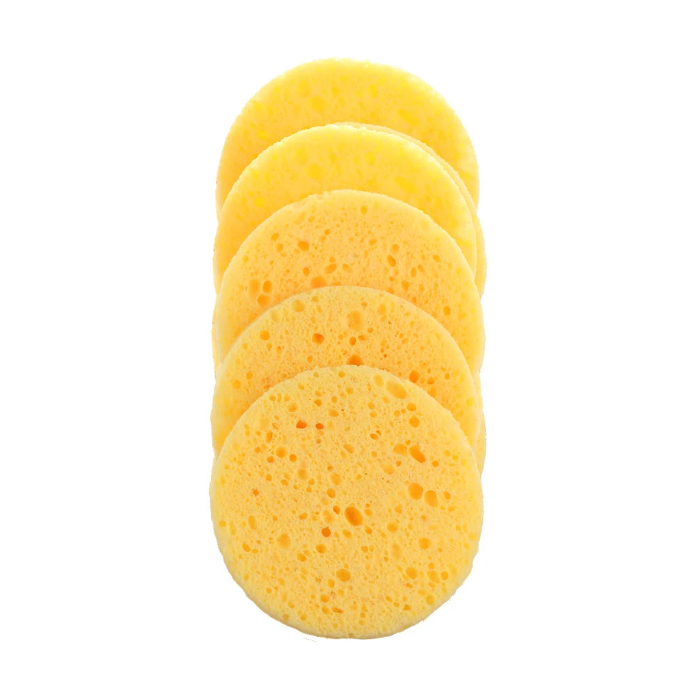 Round Cellulose Facial Cleaning Sponge – 6–9cm