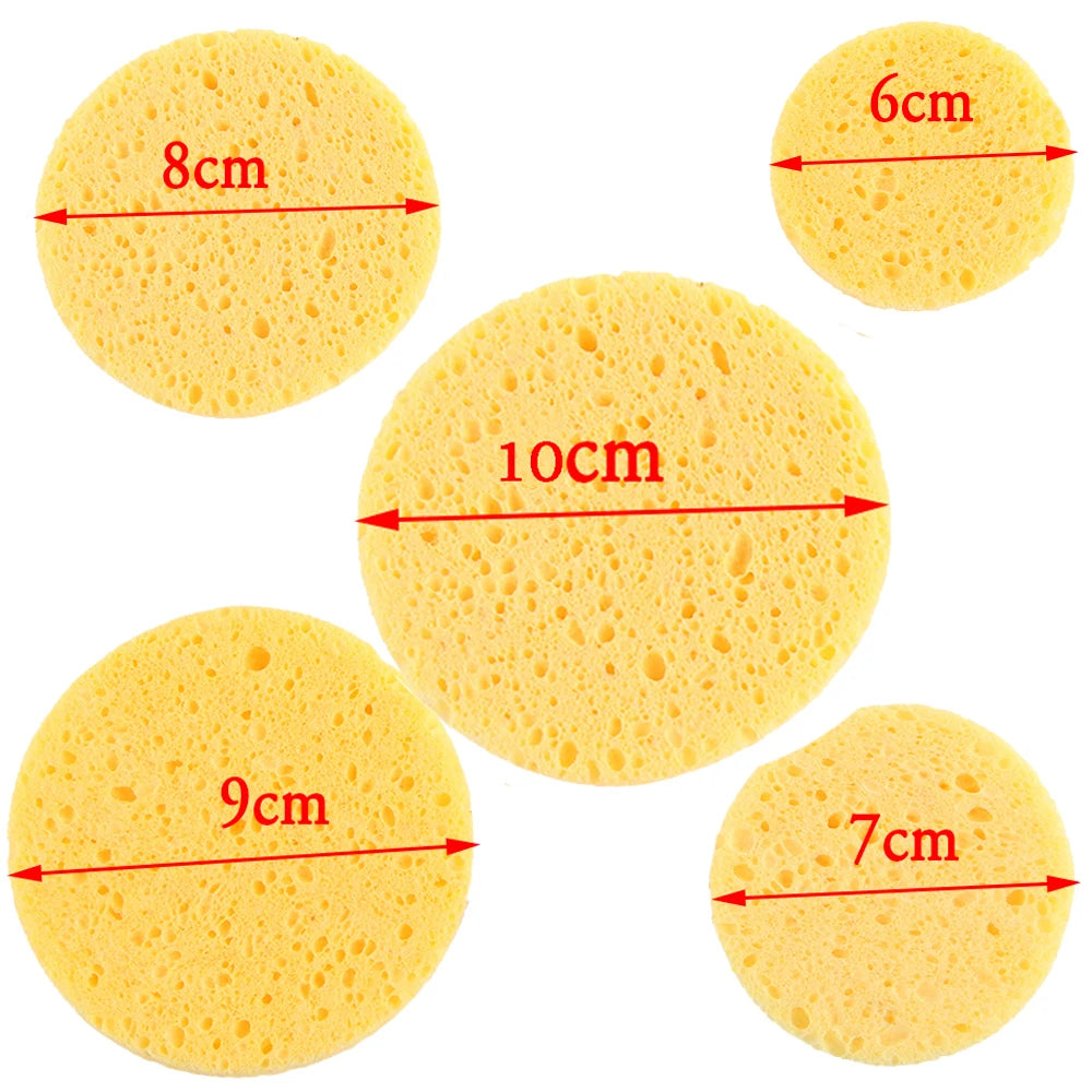 Round Cellulose Facial Cleaning Sponge – 6–9cm