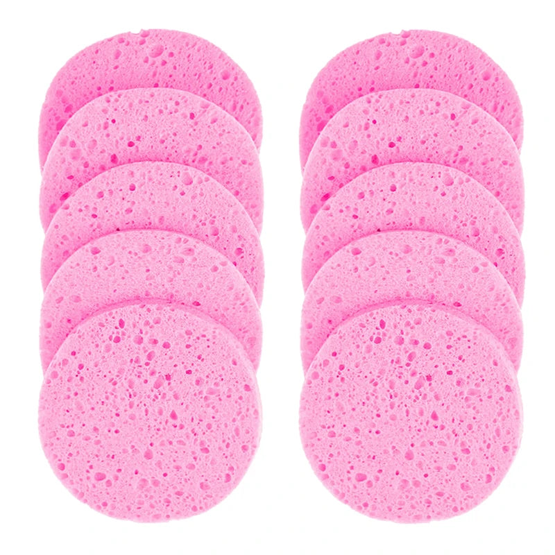 Round Cellulose Facial Cleaning Sponge – 6–9cm