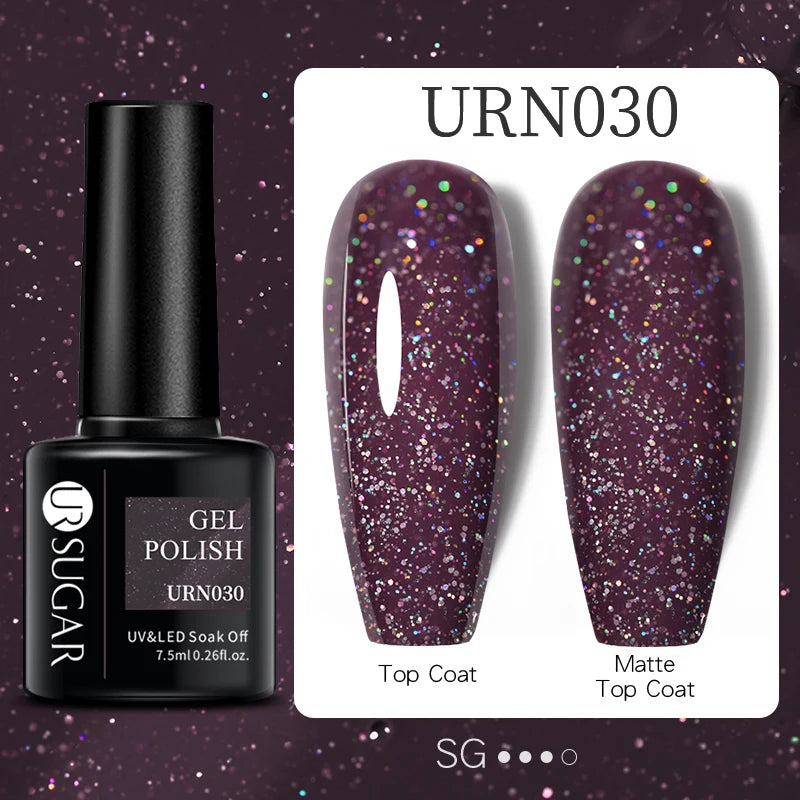 Glitter Gel Nail Polish – Semi-Permanent UV LED Gel with Sparkling Shimmer Finish