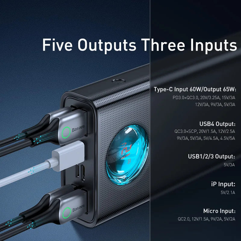 Baseus 65W 30000mAh PD Quick Charge Power Bank