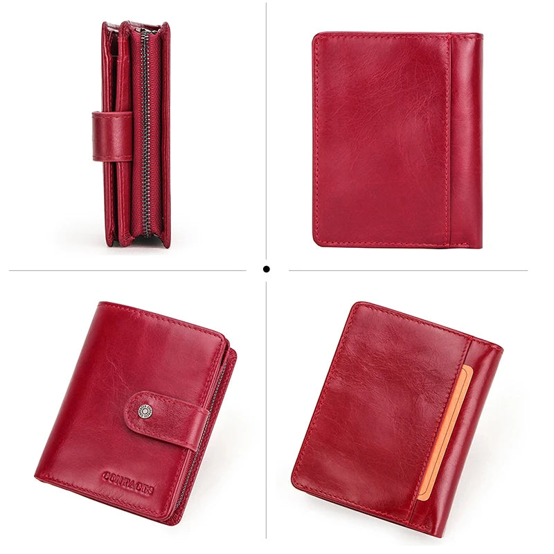 Genuine Leather RFID Wallet – Coin Pocket
