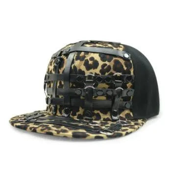 Punk Style Hip-Hop Flat Brim Cap - Novelty Decorated Couple Hat for Nightclub & Bar Fashion