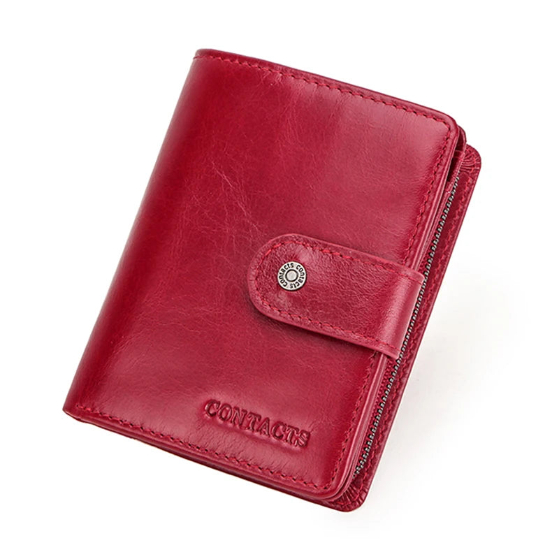 Genuine Leather RFID Wallet – Coin Pocket