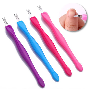 Stainless Steel Cuticle Remover - Dead Skin Pusher & Trimmer for Professional Manicures