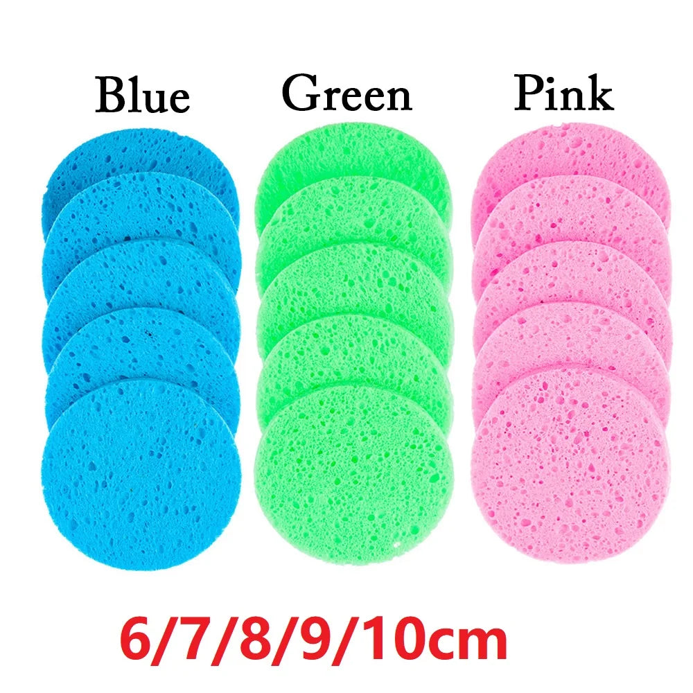 Round Cellulose Facial Cleaning Sponge – 6–9cm