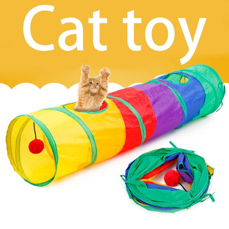 Cat Tunnel Play Toy – Collapsible Pet Tube for Indoor & Outdoor Exercise