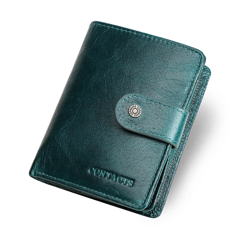 Genuine Leather RFID Wallet – Coin Pocket