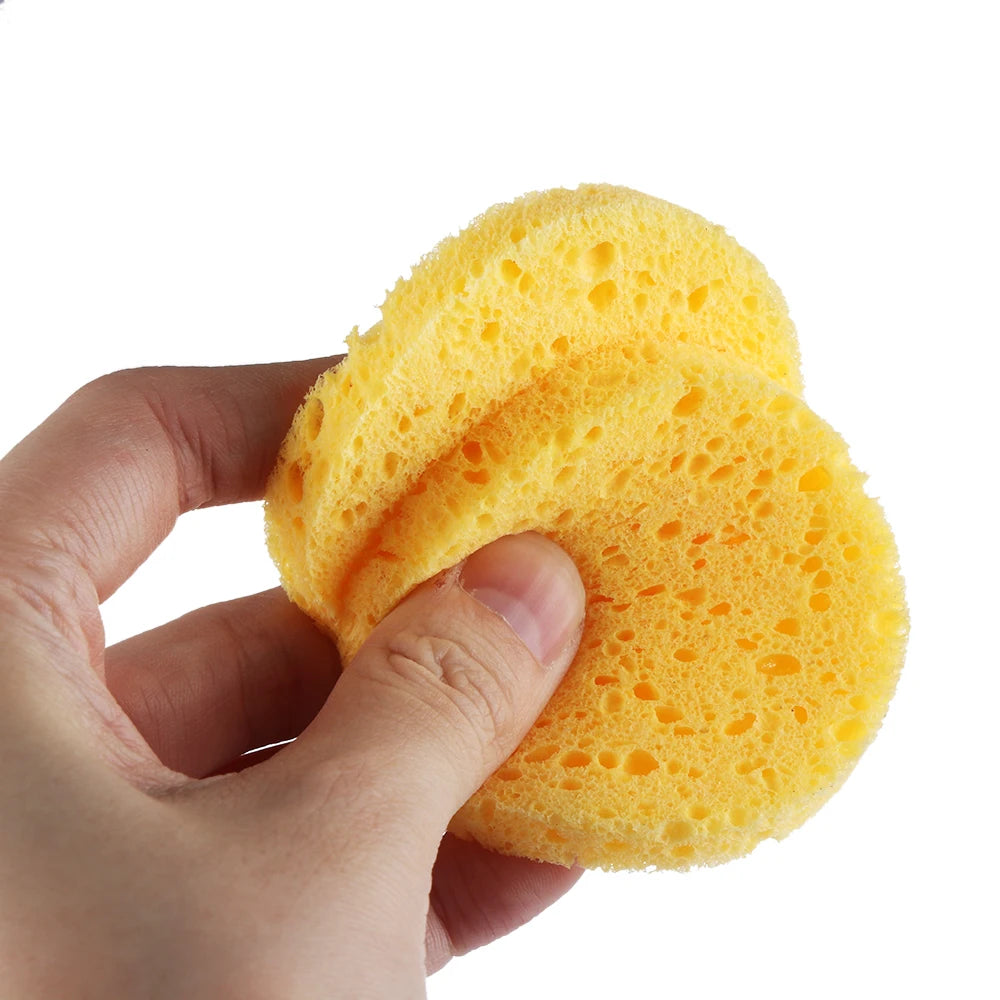 Round Cellulose Facial Cleaning Sponge – 6–9cm