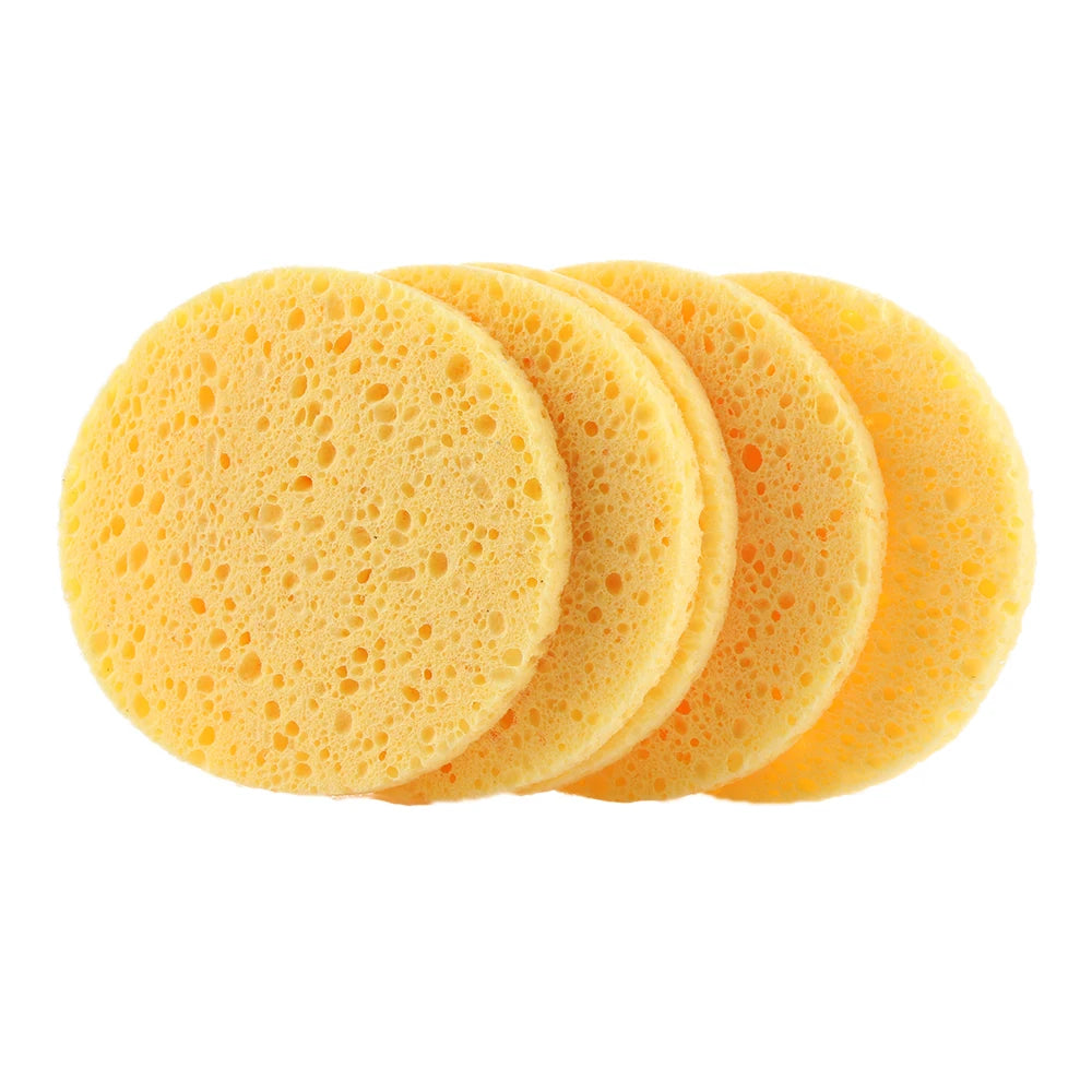 Round Cellulose Facial Cleaning Sponge – 6–9cm