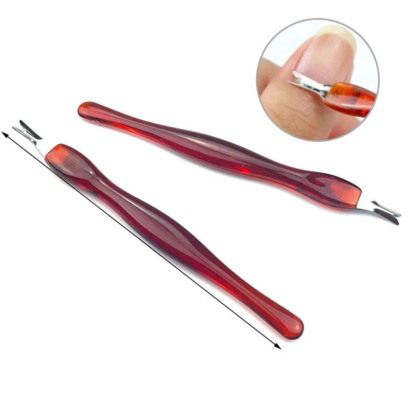 Stainless Steel Cuticle Remover - Dead Skin Pusher & Trimmer for Professional Manicures