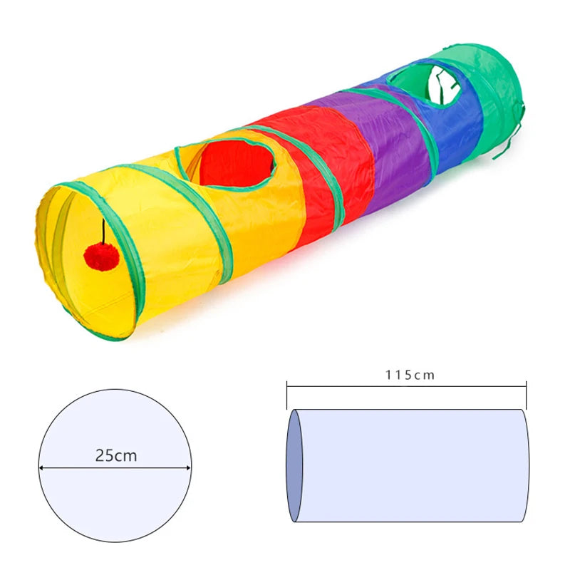 Cat Tunnel Play Toy – Collapsible Pet Tube for Indoor & Outdoor Exercise