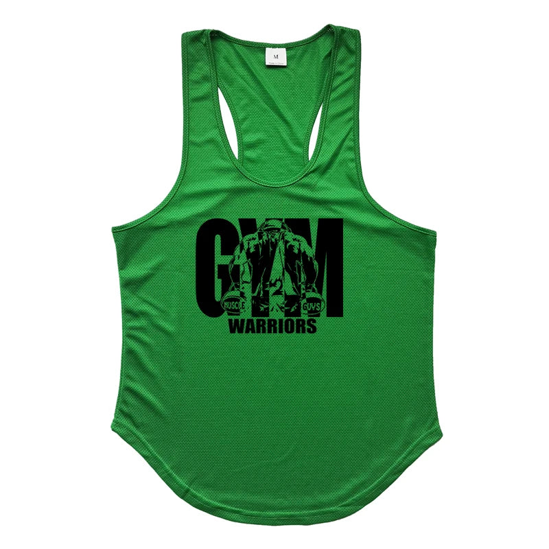 Men's Gym Tank Top - Breathable Mesh Stringer Vest for Bodybuilding & Workout
