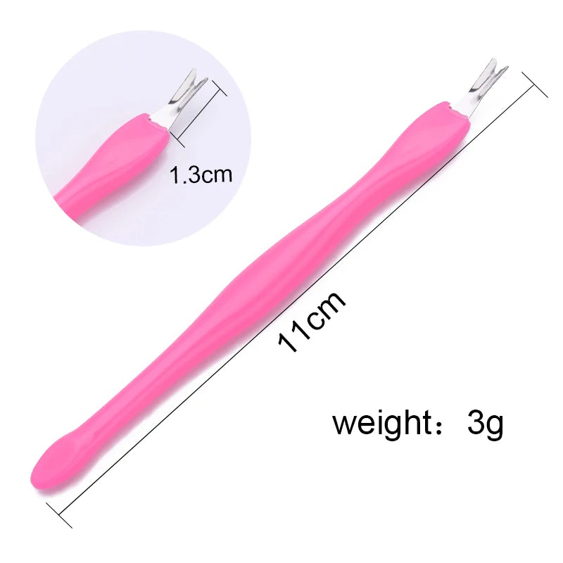 Stainless Steel Cuticle Remover - Dead Skin Pusher & Trimmer for Professional Manicures
