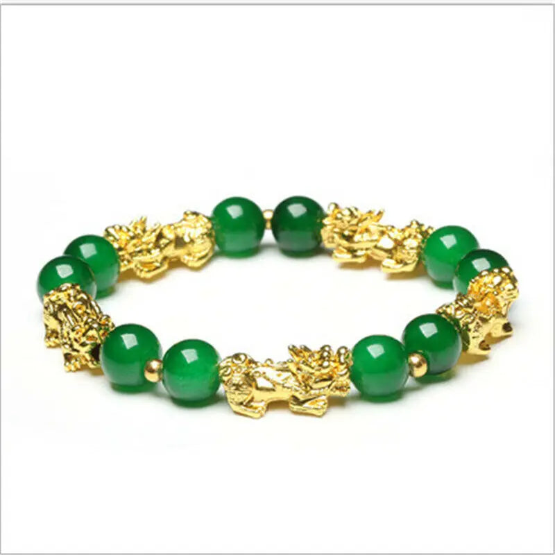 Pixiu Feng Shui Bracelet - Agate Charm Bracelet for Wealth & Good Luck