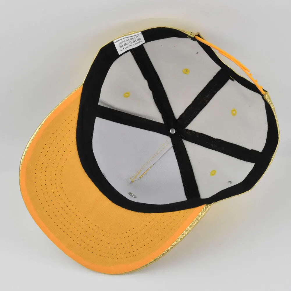 Cross Jesus Metal Label Hip-Hop Cap - Flat Brim Fitted Hat for Break Dance & Street Style