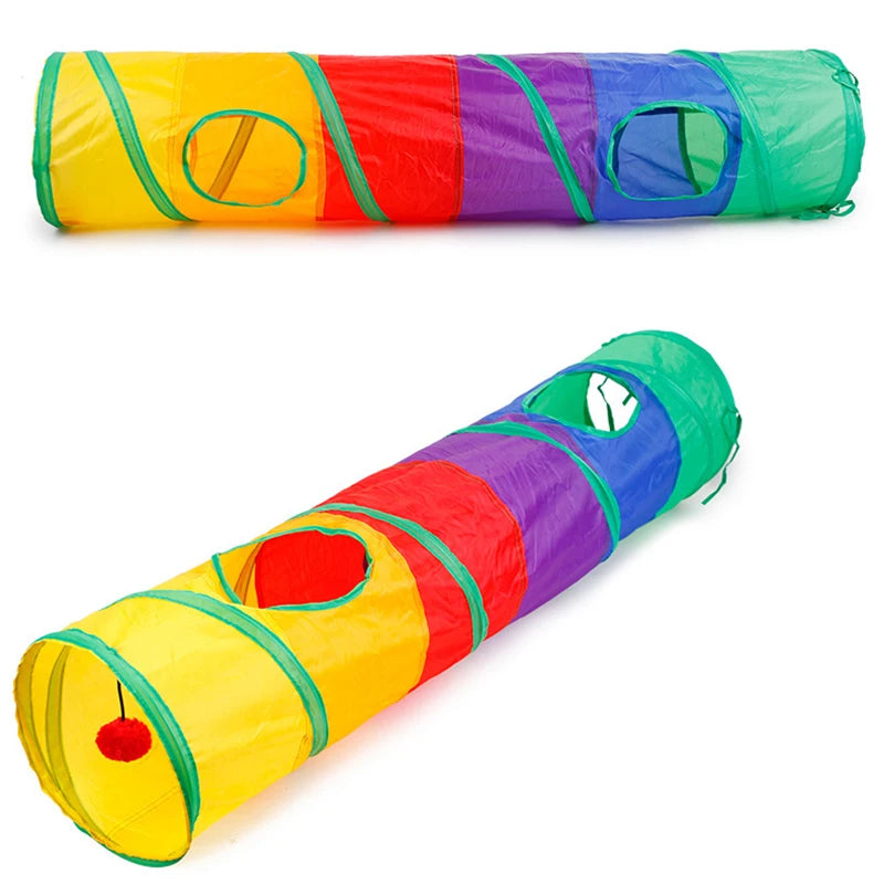 Cat Tunnel Play Toy – Collapsible Pet Tube for Indoor & Outdoor Exercise