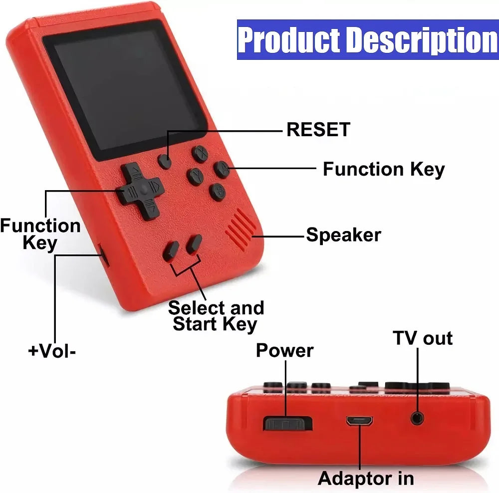 Retro Game Console - 3.0" LCD Handheld with 400 Built-In Classic Games