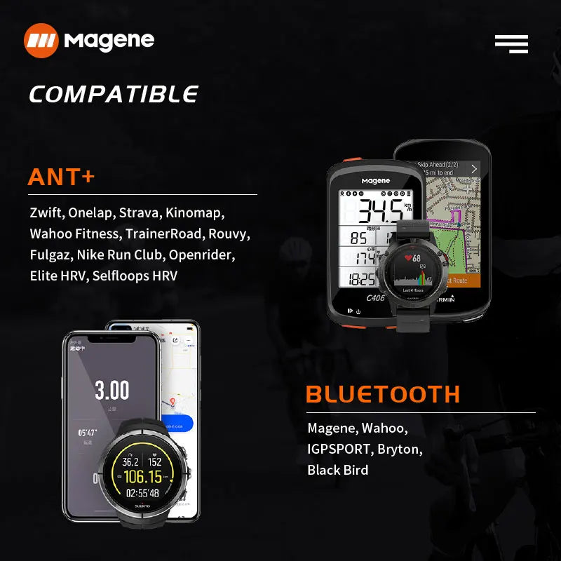 Magene Mover H64 Heart Rate Sensor – ANT & Bluetooth Chest Strap