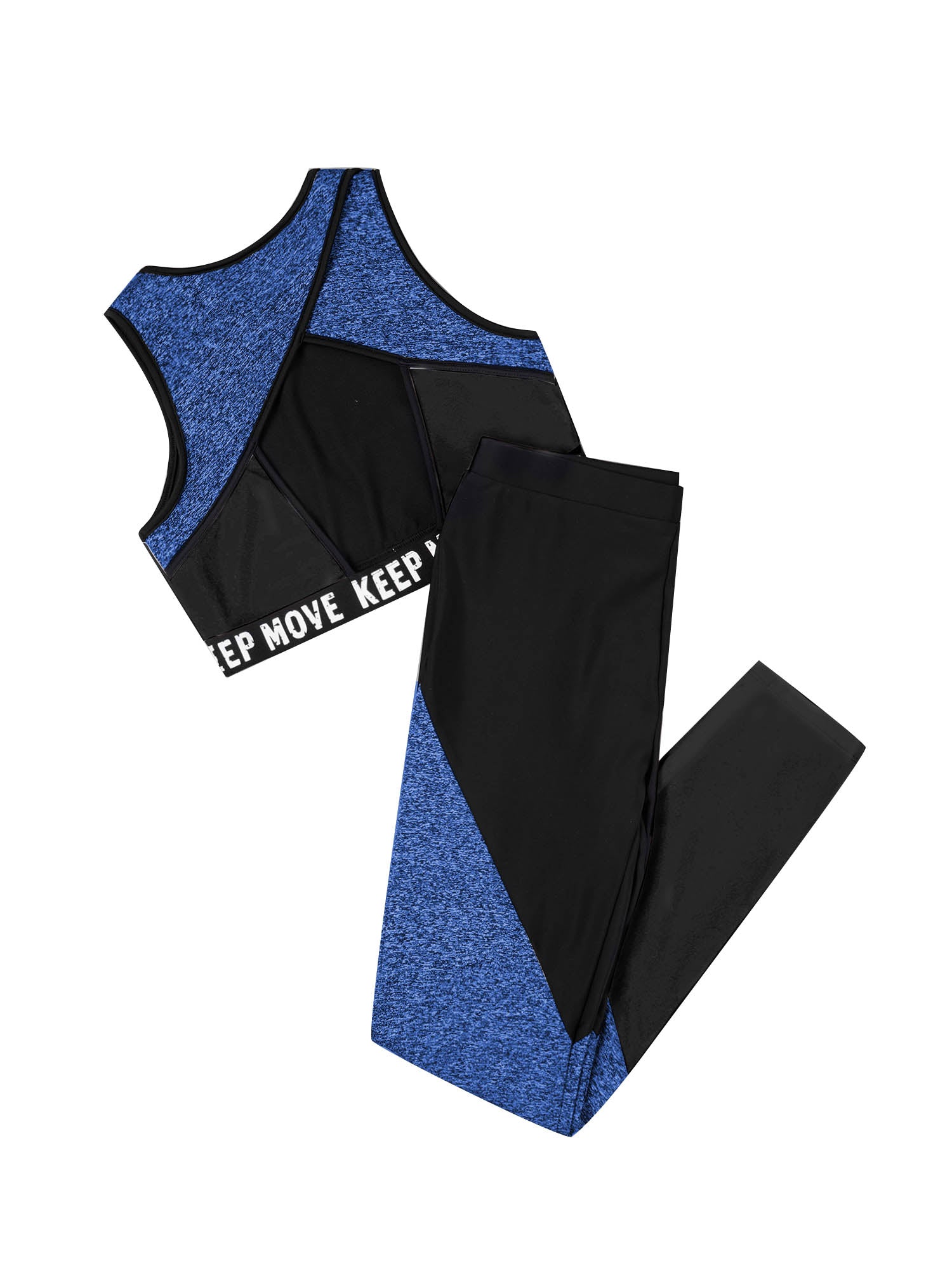 Girls Athletic Set - 2-Piece Workout Top & Pants for Gymnastics, Running & Sports (Ages 7-13)