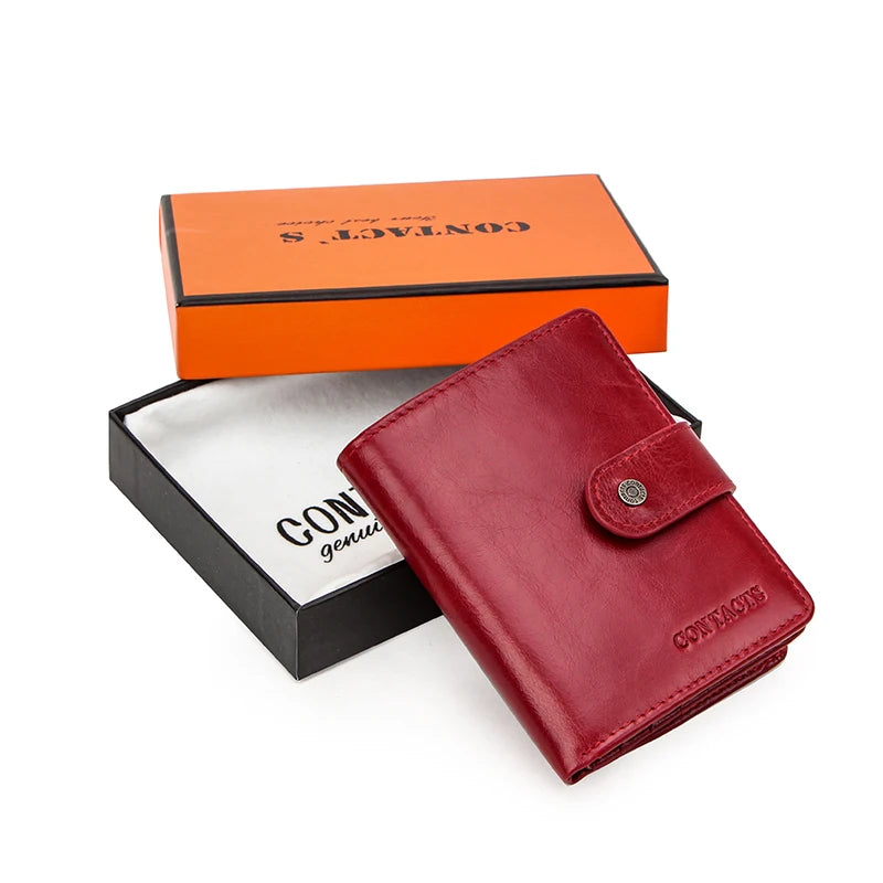 Genuine Leather RFID Wallet – Coin Pocket