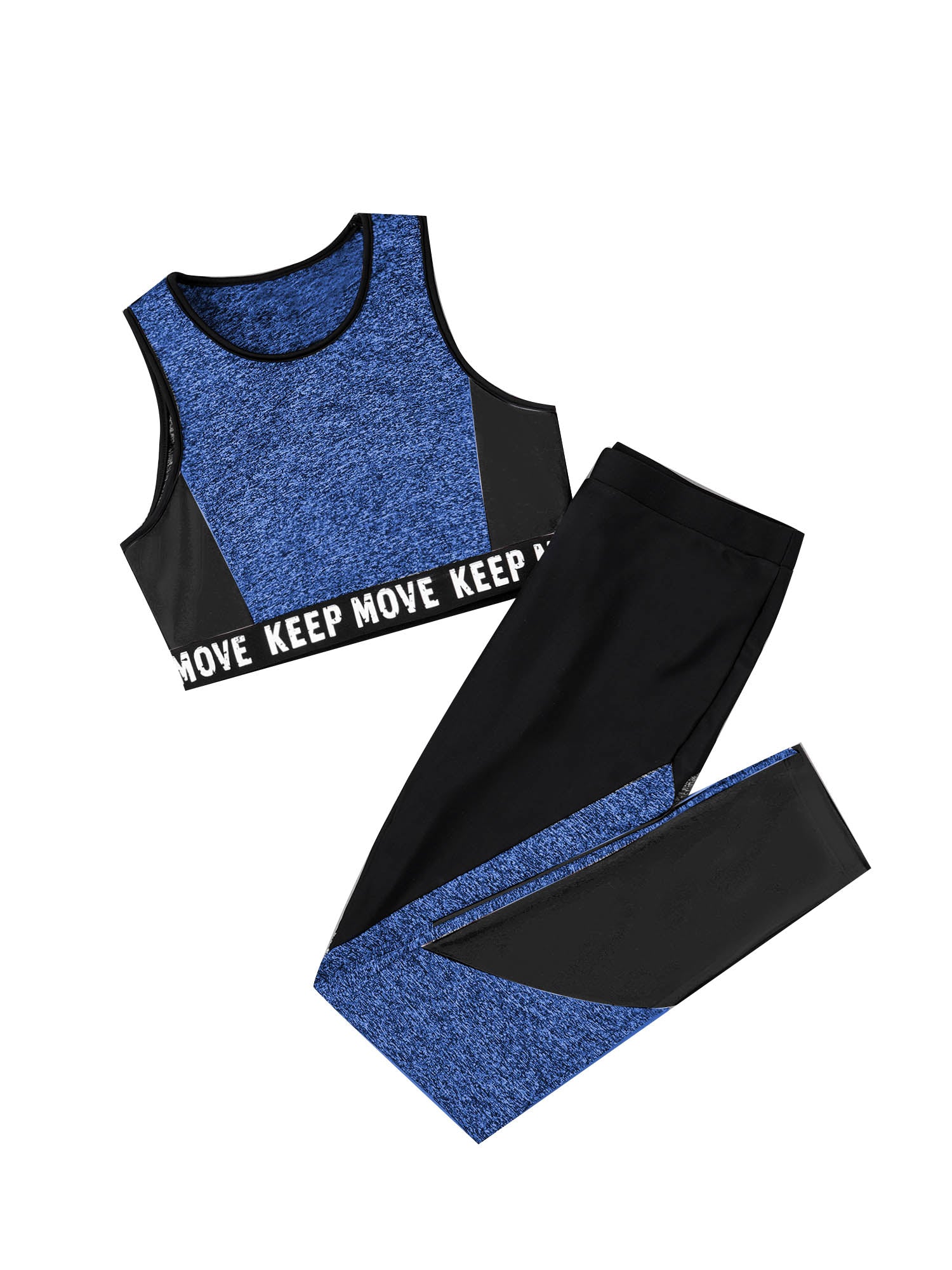 Girls Athletic Set - 2-Piece Workout Top & Pants for Gymnastics, Running & Sports (Ages 7-13)