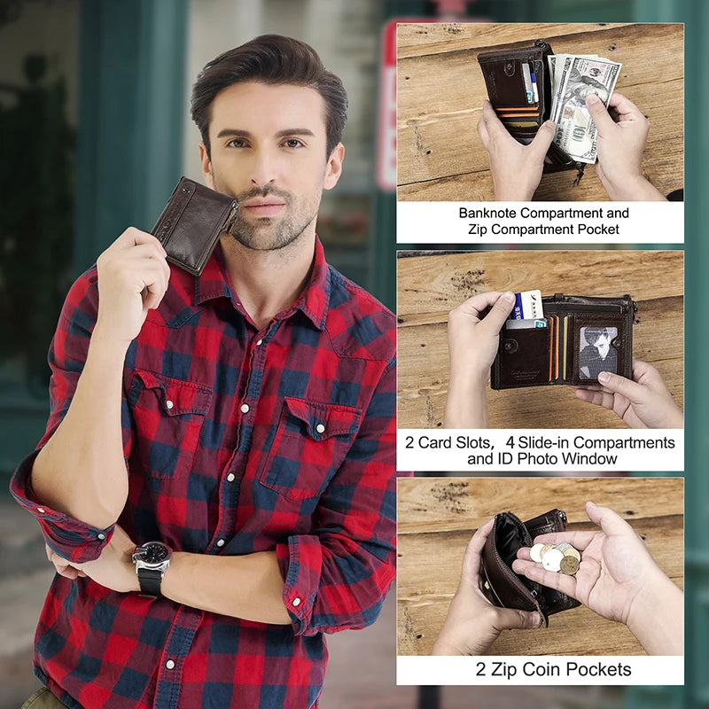 RFID Pop-Up Card Case – Leather Wallet