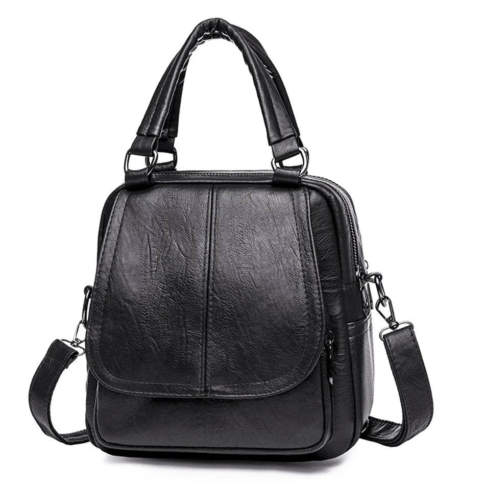 Women's Small Retro Backpack - Multifunctional Crossbody Travel Handbag