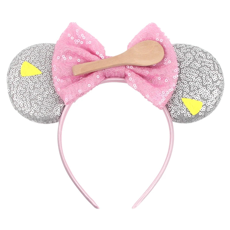 Disney Colorful Sequins Bow Headband – Rainbow Hair Accessory for Girls & Disney Fans
