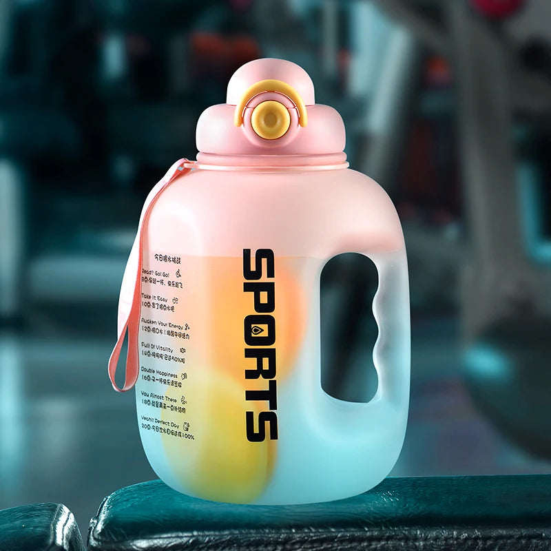 Large 2.5L Sports Water Bottle - All-Day Hydration with Straw