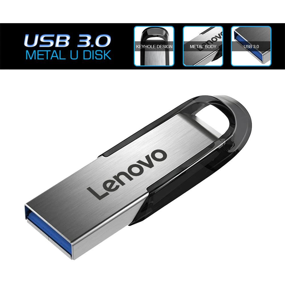 Lenovo 512GB USB 3.0 Flash Drive - High Speed Metal Pendrive Storage