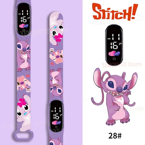 Disney Stitch Digital LED Watch – Kids Sports Watch