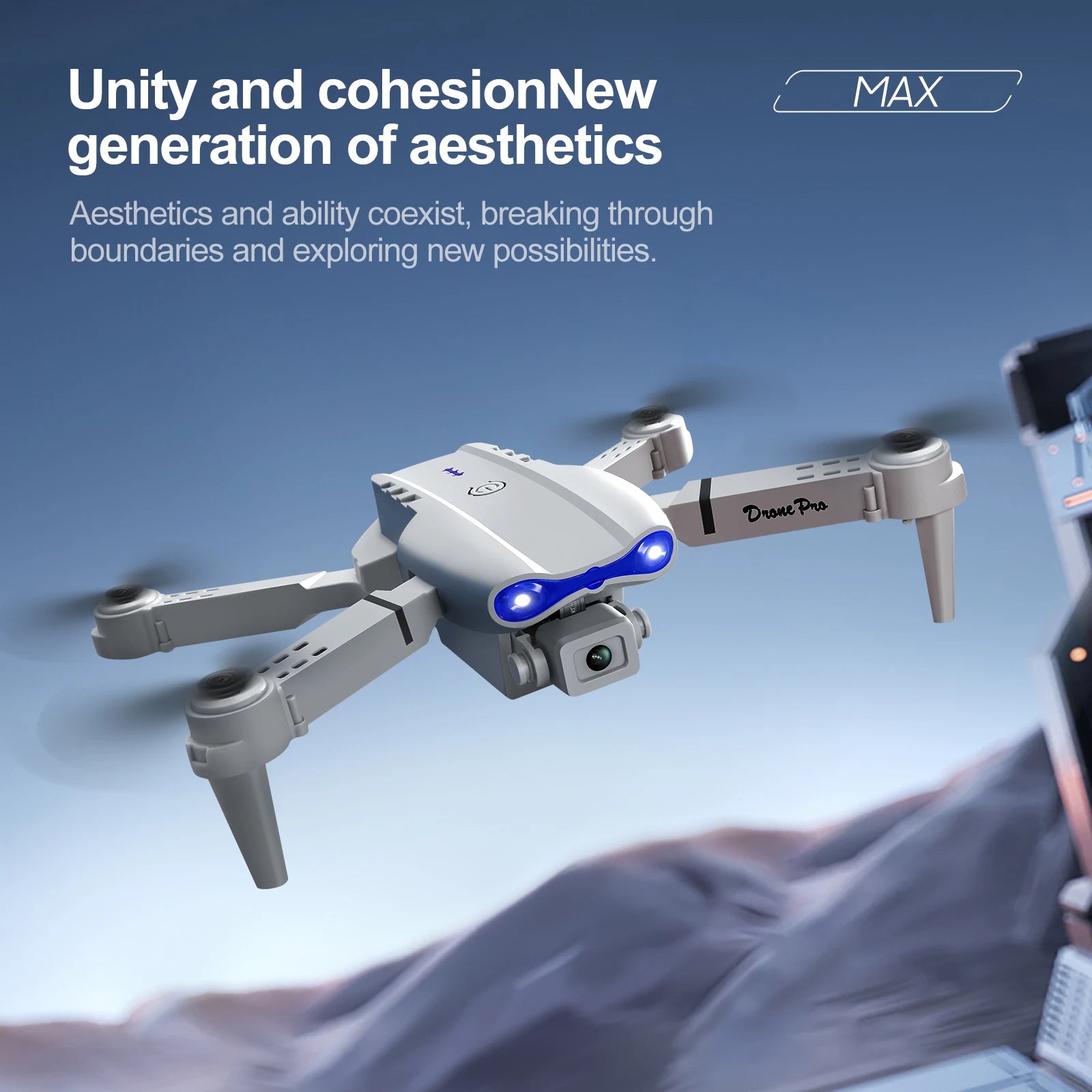 E88 Pro Foldable GPS Drone with 4K Dual Camera - 23 Min Flight, Optical Flow (360g)