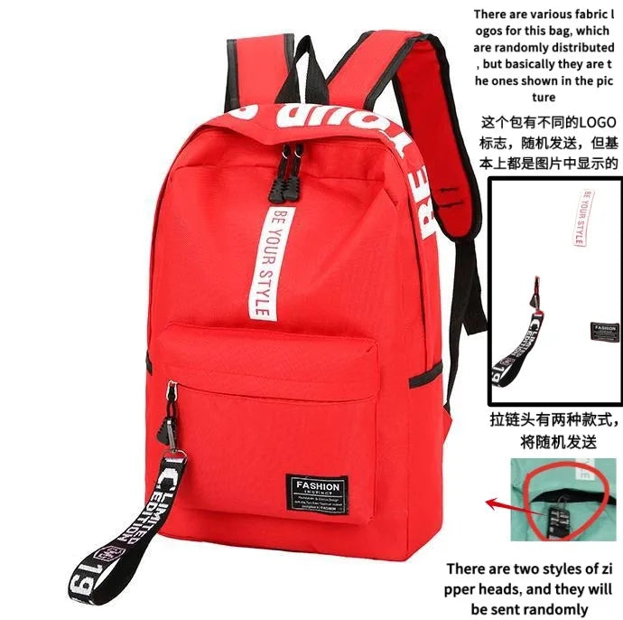Korean Style Student Backpack - Large Capacity School Bag for Men & Women