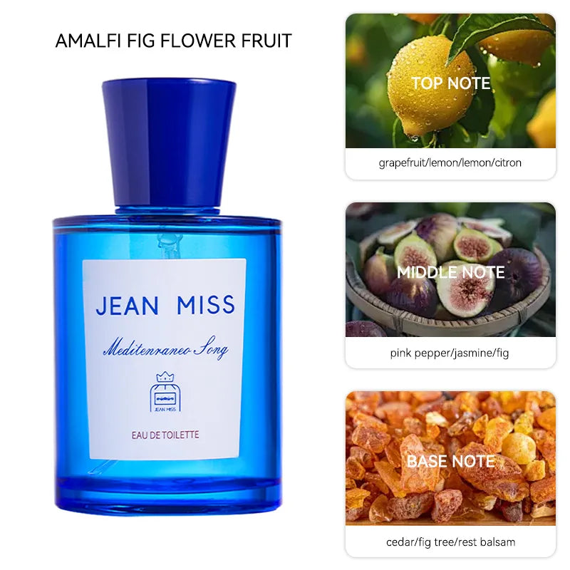 Blue Mediterranean Fruity Perfume - Fresh Unisex Fragrance (50ml)