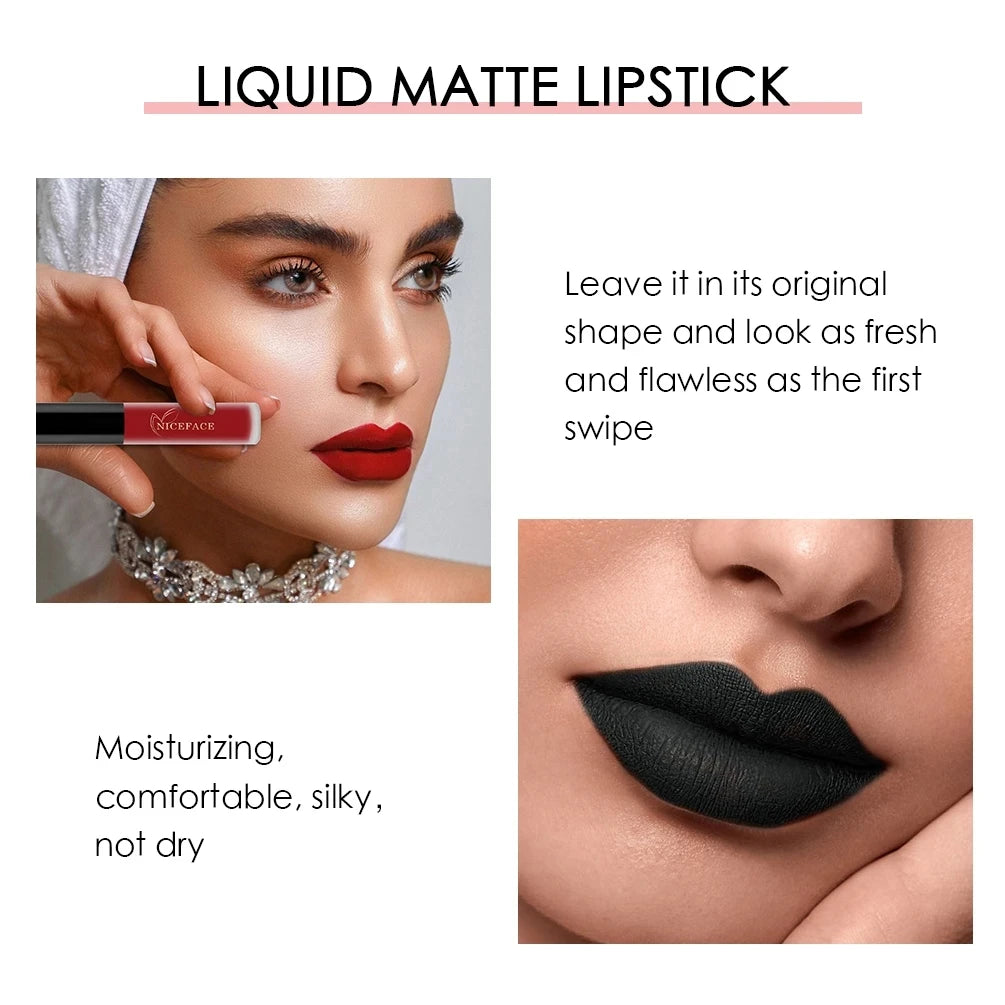 Waterproof Matte Liquid Lipstick - 25 Colors, Long-Lasting Lip Gloss