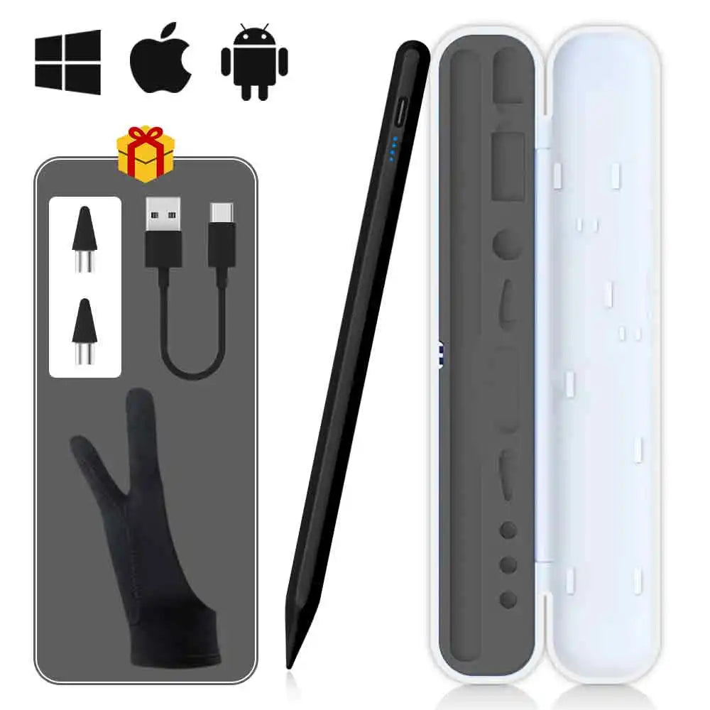 Universal Stylus Pen – Touch Pen for iPad, iPhone, Android Tablets & Smartphones + Pencil Case & Tips