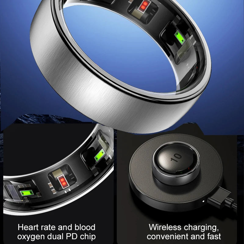 R10 Smart Ring Men 2025 Women Health Monitor IP68 5ATM Waterproof Smartring Fitness Tracker Man Smart Rings Multiple Sport Modes