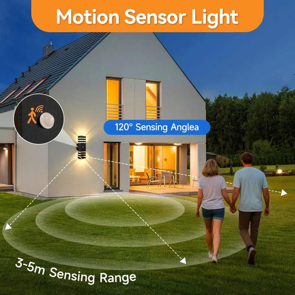 Smart Motion Sensor LED Wall Lights - Waterproof Outdoor Porch & Garden Lamp (110V-220V)