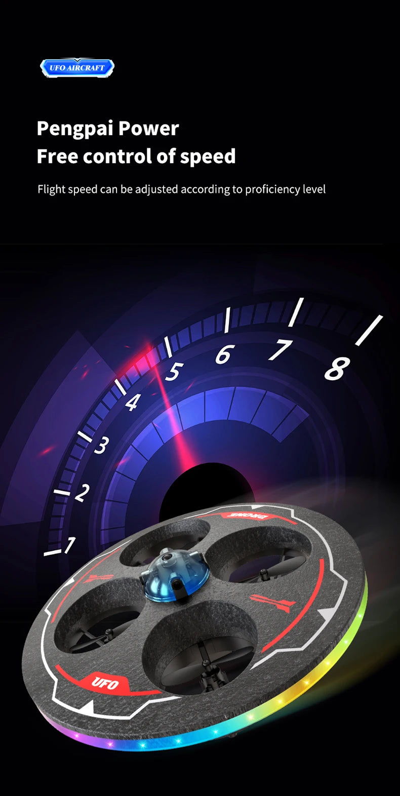 MX85 UFO Mini Drone for Kids - Intelligent Obstacle Avoidance, Safe Foam Design (50g)
