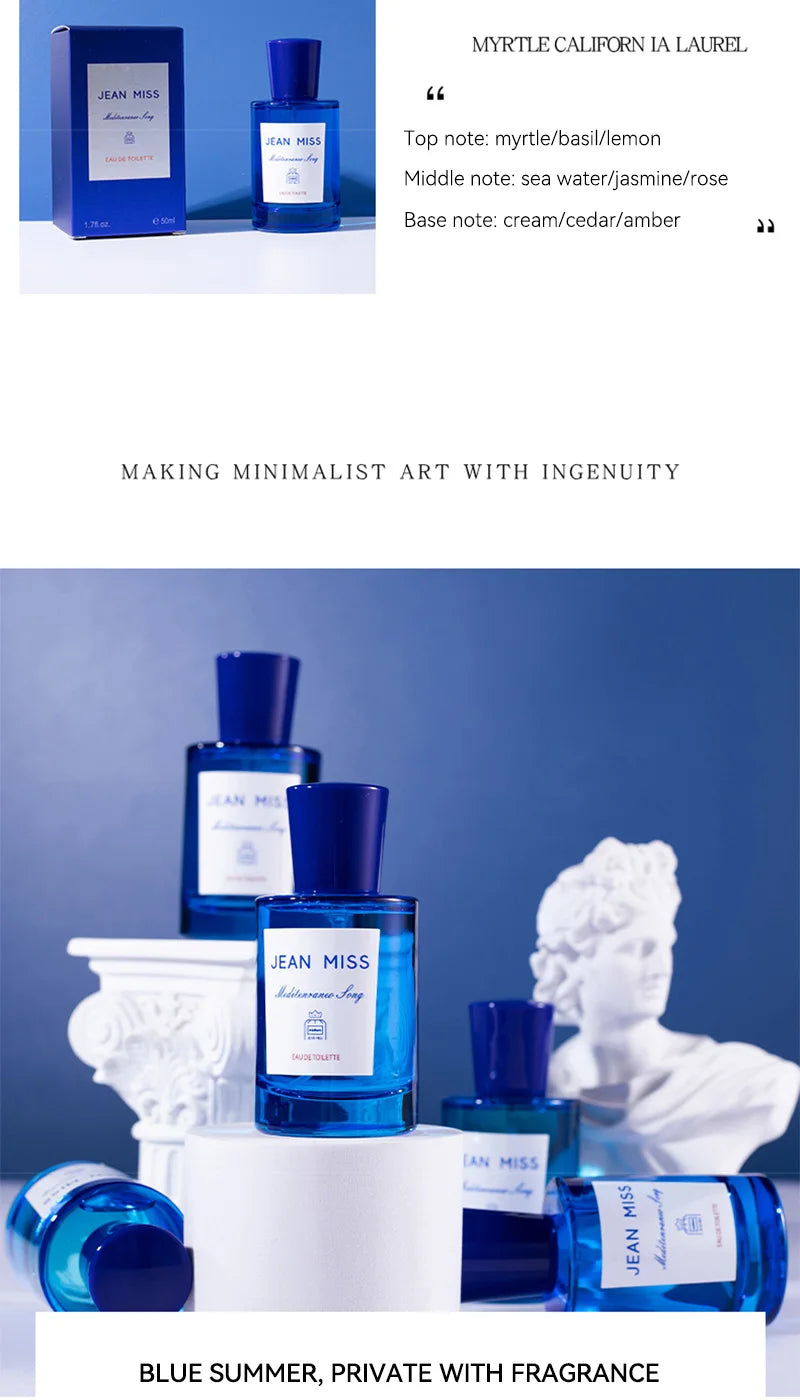 Blue Mediterranean Fruity Perfume - Fresh Unisex Fragrance (50ml)