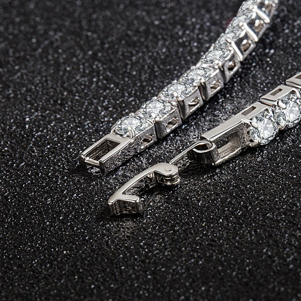 Sterling Silver Zirconia Bracelet – Engagement & Wedding Charm Jewelry