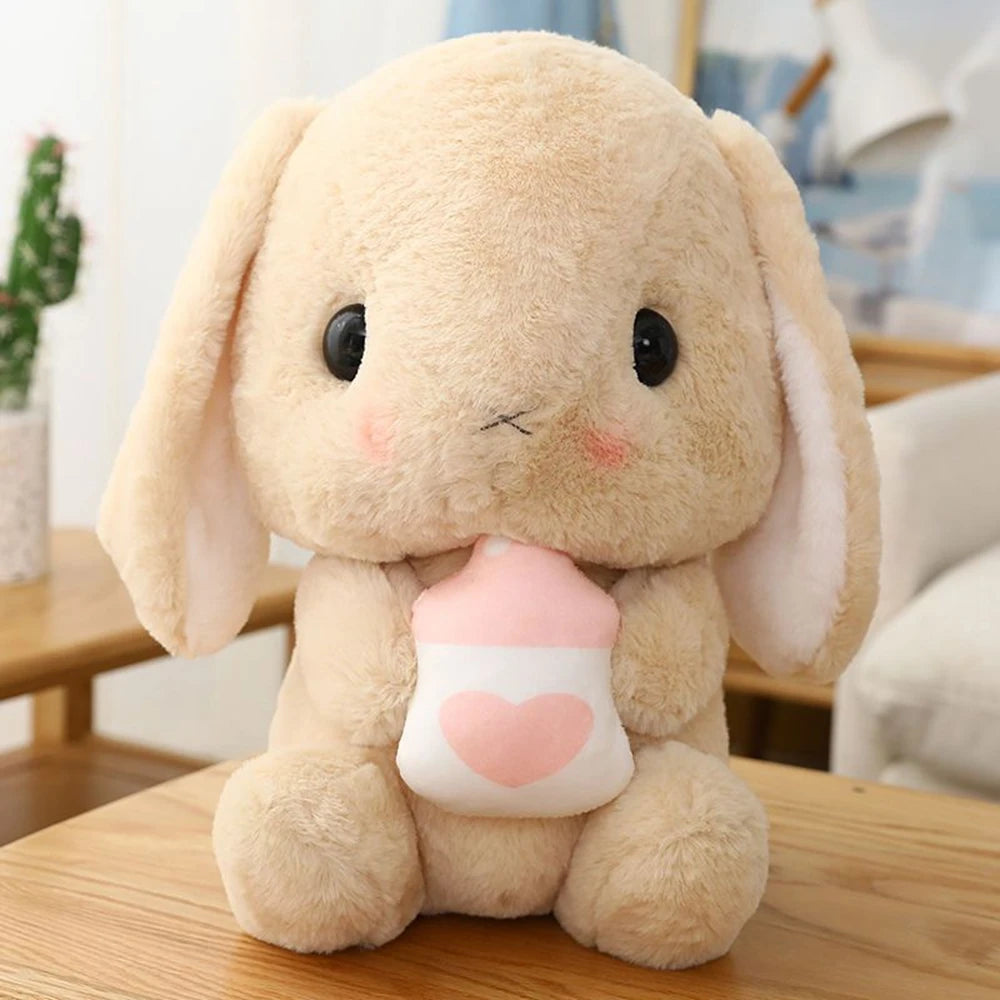 22CM Kawaii Long Ear Bunny Plush Toy Cute Soft Princess Wind Bunny Doll For Friends Birthday Christmas Gift