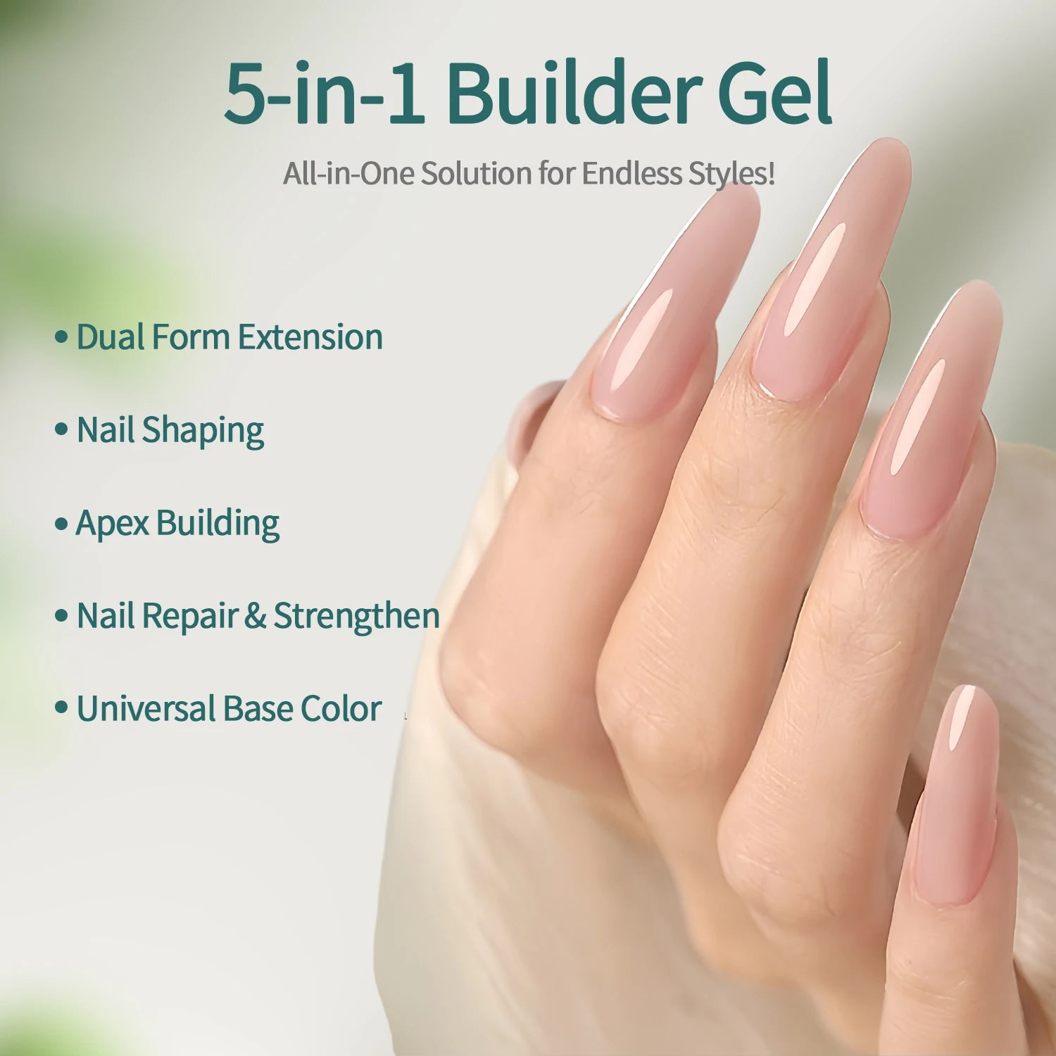 Nailpop HEMA-Free Builder Gel – Milky UV Gel for Nail Extensions & Strengthening