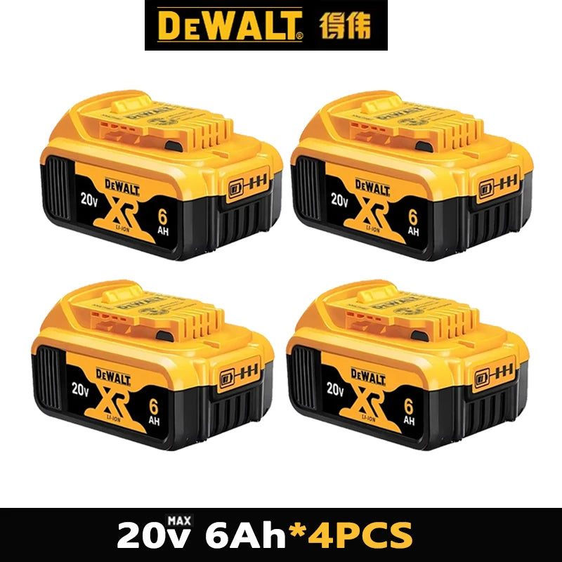 🔋 FLASH SALE! 100% Original DeWalt 20V 6.0Ah Battery 4-Pack - High Performance Lithium-Ion Power