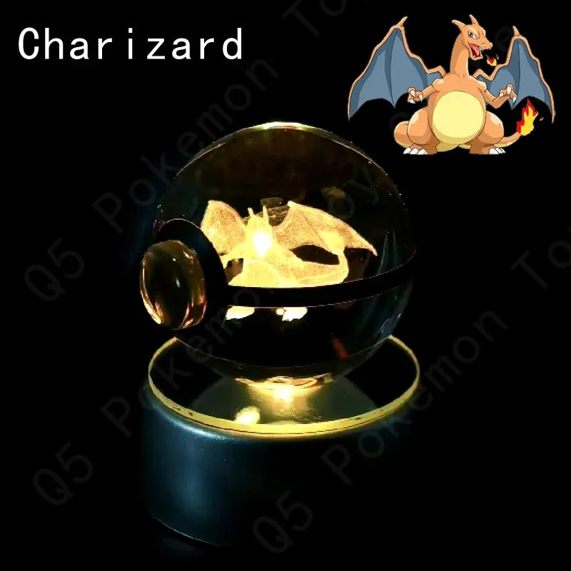 Pokemon Crystal Ball LED Night Light – Anime Lamp