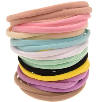 20PCS Baby Girl Soft Nylon Headbands Stretchy Traceless Hair Accessories