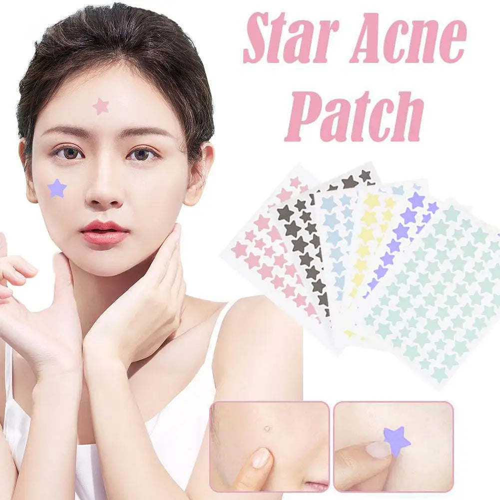 Colorful Star-Shaped Acne Patches - 60 Pack | Cute Pimple Stickers