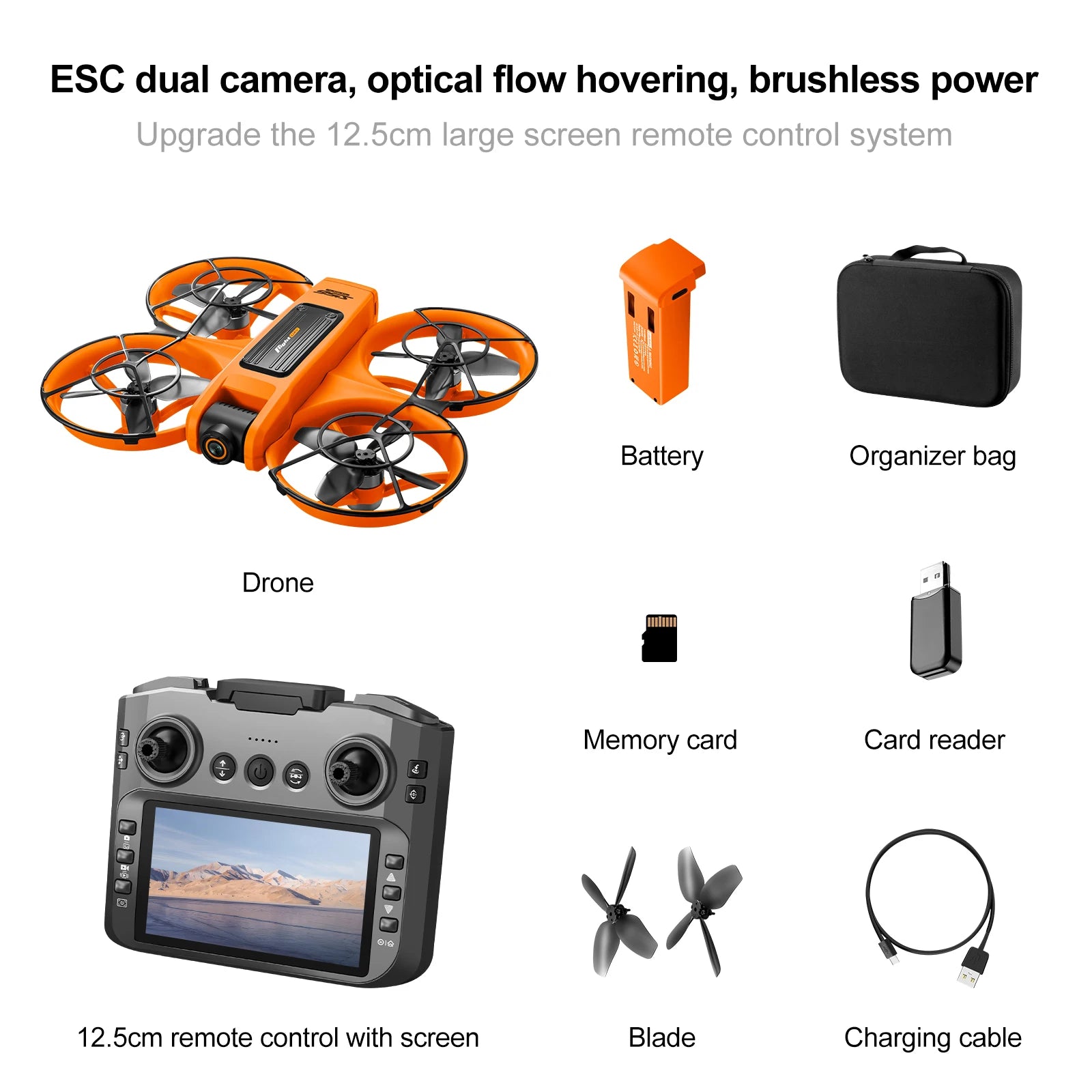 S156 Drone with 4K Camera & Optical Flow - 180° Adjustable Lens, Brushless Motors (180g)