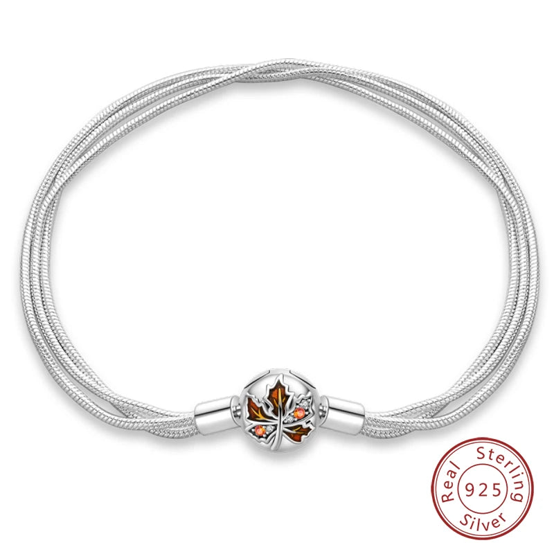 Silver Star Moon Clover Bracelet – DIY Charm Birthday Jewelry